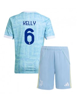 Juventus Lloyd Kelly #6 Auswärts Trikotsatz für Kinder 2025-26 Kurzarm (+ Kurze Hosen)